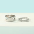 thumbnail image 4 of 2 anillos abiertos de promesa de flecha para parejas, de acero inoxidable, para él y para ella, anillo alternativo a juego, regalo de arquero para mujer., 4 of 4
