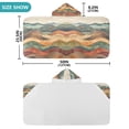 thumbnail image 4 of Yayeee Kids Hooded Towel with Hand Pockets Beach Soft Absorbent Bath Wrap 50 x 23.5 inch, Abstract Wavy Landscape, 4 of 5