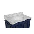 thumbnail image 4 of Katherine 36" Bathroom Vanity with Royal Blue Cabinet and Carrara Marble Top, 4 of 6
