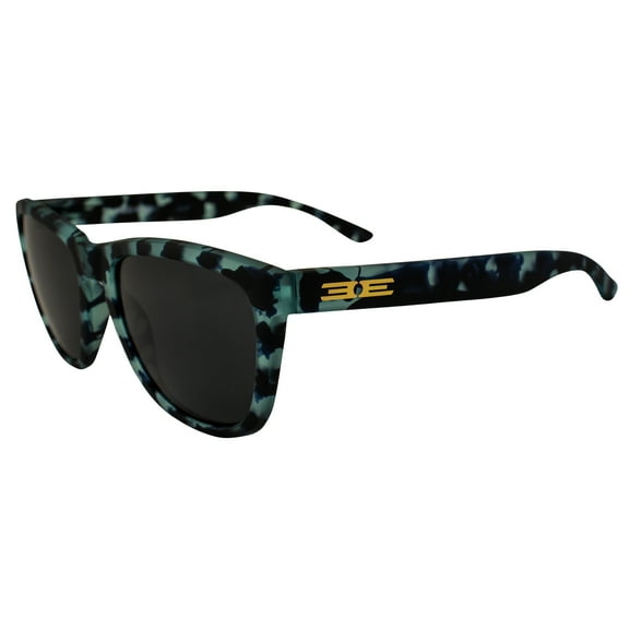 Epoch Eyewear Vibe Hazy Polarized Sunglasses Women Men Blue Demi Frame Fashion Sunglasses w/Smoke Flash Mirror Lens