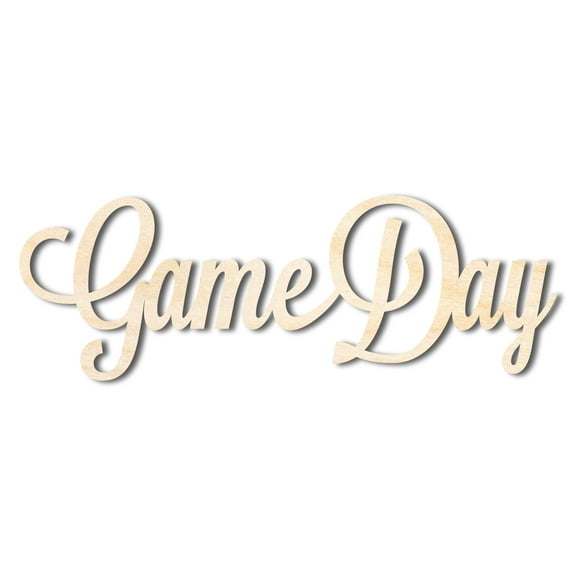 Unfinished Wood Game Day Shape - Word Craft - up to 46" 14" / 1/4"