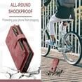 thumbnail image 5 of Wallet Case Compatible with Samsung Galaxy S9 Plus, Multifunctional Magnetic Closure Folio Case, [RFID Blocking] Durable PU Leather Flip Lanyard Strap Wristlet Zipper Card Holder Phone Case, Red, 5 of 10