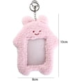 thumbnail image 2 of HUGFEGWE Cute Plush Photocard Holder with Keychain, Cartoon Bear Rabbit Cat Photo Sleeve Cartoon Plush Photo Sleeve Protective Case(pink) CJB91-61904, 2 of 8