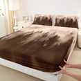thumbnail image 3 of Manfei Woodland Jungle Plants 4-Piece Full Size Sheets for Children Teens,Moutain Trees Bed Sheets,Botanical Theme Lightweight Sheet Sets,Lightweight Room Decor, 3 of 7