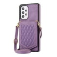 thumbnail image 2 of Feishell Crossbody Wallet Case for Samsung A52, [RFID Blocking] Credit Card Holder Shoulder Strap,PU Leather Purse with Back Mirror Flip Women Girls Cover for Samsung Galaxy A52, Purple, 2 of 13
