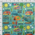thumbnail image 4 of oneOone Cotton Cambric Dusty Teal Green Fabric Camping Fabric For Sewing Printed Craft Fabric By The Yard 42 Inch Wide, 4 of 6