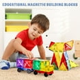 thumbnail image 6 of 120/102/80pcs Deluxe Magnetic Tiles with 2 Cars Toy Set, 3D Diamond Magnet Tiles Building Blocks, Toys for 3 - 8 Years, STEM Preschool Kids Sensory Educational Toys Gift for Boys Girls, Easter, 6 of 9