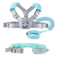 thumbnail image 2 of Arnés de mochila para niños, correa de muñeca antipérdida 2 en 1 con cerradura + lazo verde menta, 2 of 5