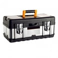 thumbnail image 2 of Caja de Herramientas, Estuche Organizador de Herramientas, Gran Espacio, Almacenamiento de Herramientas Manuales, Multiusos con Asa, Contenedor, Caja 14 pulgadas, 2 of 8