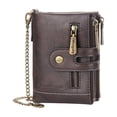 thumbnail image 1 of Cartera antimagnética de piel ecológica con cadena para hombre, 1 of 5