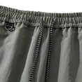 thumbnail image 6 of Iyufng Men's Drawstring Elastic Waist Casual Wide Leg Outdoor Cargo Pants with Button Flap Pocket, 6 of 7