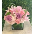 thumbnail image 5 of WGV Handblown Clear Cube Glass Vase / Candle Holder - 4" Wide x 4" Height, Good quality, Heavy Weighted Base - 1 Pc, 5 of 6