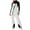 White, variant on Letdown womens Insulated Bib Overalls Skiing-Bibs Baggy Snowboard Pants Ski Bibs Snow Loose Overalls Water_proof Wind_proof Insulated Warm (Black,L