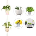 thumbnail image 4 of FFIY 2Pcs Cotton Rope Plant Hanger with 5 Metal Hook Rings Handmade Indoor Outdoor Home Modern Boho Decor Double 2 Tier Hanging Planters, 4 of 6