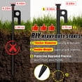 thumbnail image 2 of Juego de 8 estacas para tiendas de campaña RIY, metal pesado, acero para acampar, 20 cm, 2 of 9