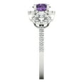 thumbnail image 3 of Clara Pucci 14K White Gold 1.46ct Alexandrite Three-Stone Ring for Women, 3 of 8