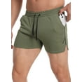 thumbnail image 2 of Hood Crew Men's Workout Shorts Fitness Runing Gym Traning Shorts with Pockets Armygreen XL, 2 of 8