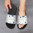 thumbnail image 6 of GZHJMY Stylish Slides for Women Men, Blue Flowers Soft Flexible Slip-on Sandals Slippers, 6 of 7