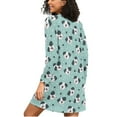 thumbnail image 2 of joogoo Dogs Dots Footprint Women's Long Sleeve Nightgown Sleepwear XL, 2 of 8
