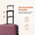 thumbnail image 6 of Rosamo Luggage Sets 3 Piece, HardsideTravel Suitcase with Spinner Wheels 20/24/28" , Carry on Luggage with TSA Lock(Red), 6 of 9