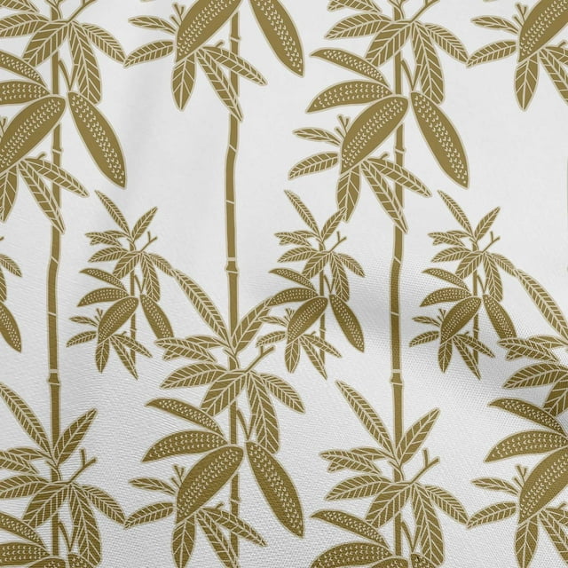 oneOone Rayon Olive Green Fabric Tropical Palm Tree Sewing Material Print Fabric By The Yard 56 Inch Wide