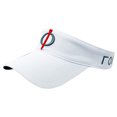 thumbnail image 1 of Phi Tee Golf Men's Hook and Loop Adjustable Golf Visor, White, 1 of 3