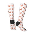 thumbnail image 4 of Balery Orange Fox Printed Novelty Socks Men's Women's Crew Socks Sports Socks Knee High Socks Cotton Socks Quirky and Cool Socks, 4 of 9