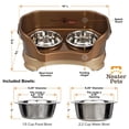 thumbnail image 4 of Comedero Elevado Neater Feeder Deluxe Bronce sin Desorden para Perro Pequeño, 4 of 8