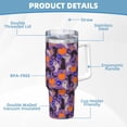thumbnail image 5 of Pofeuu Halloween Black Cats Print 40oz Ice Bully With Handle And Straw Stainless Steel Vacuum Insulated Cup And 2 In 1 Straw Lid, 5 of 8
