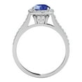 thumbnail image 3 of Mauli Jewels Rings for Women 1.20 Carat Diamond And Sapphire Ring 4-prong 14k White Gold, 3 of 6