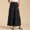 Black, variant on WWV Women's Skirts Elastic Waisted Drawstring Ruffle Layered Skirt Dress Summer Solid Color Vintage Lady Loose Fit Travel Vacation Skirt Beige L