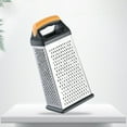 thumbnail image 5 of COFEST Professional Cheese Grater - Stainless Steel, 4 Sides - Perfect Box Grater for Cheese, Vegetables, Ginger - Dishwasher Safe Black, 5 of 9