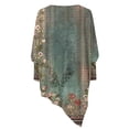thumbnail image 4 of Pompotops Mode Femme Été Aguichant Pli Imprimé Régulier Femme Manches Longues Col Rond Bouton Haut Liquidation, 4 of 5