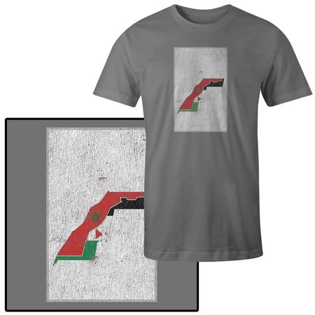 Country Flags T-shirt - Men's Country Flag Illustration of Western Sahara T-Shirt
