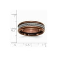 thumbnail image 7 of Stainless Steel Ridged Edge Brown IP-plated With Cable 7mm Band Size: 7; for Adults and Teens; for Women and Men, 7 of 7