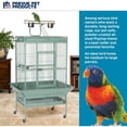 thumbnail image 7 of HomeStock Suburban Sophistication Playtop Bird Home with Spacious Design, Durable Materials, Removable Perches-Color:Sage Green,Size:Medium, 7 of 7