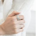 thumbnail image 4 of Energy Stone Ginkgo Healer Sterling Silver Meditation Spinner Ring (9), 4 of 5