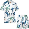 thumbnail image 4 of PRIYAL Ensemble de Pyjama Mignon Crabe Étoile de Mer pour Femmes Shorts Deux Pièces Manches Courtes, 4 of 4