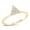 Gold-Tone, variant on Sterling Silver Pave Clear Cubic Zirconia Triangle Ring Size 9