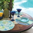 thumbnail image 2 of Wipe-Clean Reversible Round Shaped Placemats, Isla Mona, Set of 2, Made in The USA, 2 of 7