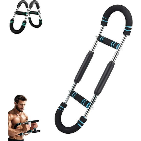 Twister Arm Trainer, 40-100lb Adjustable Chest Workout Equipment Portable Arm Trainer Exercise Fitness Equipment Detachable Power Twister Bar for Men at Home Office Anywhere