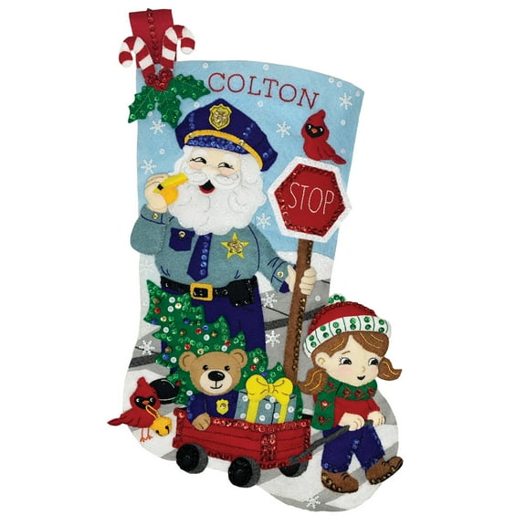 Sergeant Santa Felt Christmas Stocking Kit by MerryStockings