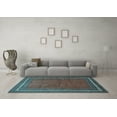 thumbnail image 3 of Ahgly Company Indoor Rectangle Persian Light Blue Traditional Area Rugs, 7' x 9', 3 of 4
