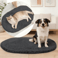 thumbnail image 5 of MK Gdledy Chenille Oval Bath Rug 16x24, Rubber Backing Quick Dry Washable Microfiber Mats, Grey, 5 of 6