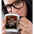 thumbnail image 2 of 3drose, White Calla Lilies - Calla, Calla Lilies, Calla Lily, Callas, Cream, Floral, Flower, Flowers, 11oz Two-tone Black Mug, 2 of 6
