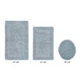 thumbnail image 2 of Better Trends 3 Piece Bath Rugs Set 100% Cotton U-Shape Toilet Mat Soft, Water Absorbent Reversible Machine Washable for Bathroom Decor Tub Shower Toilet Base Blue Lux Collection, 2 of 4