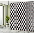thumbnail image 4 of Ambesonne Animal Shower Curtain, Heart Valentine Polar Bear, 69"Wx70"L, White Black Dark Pink, 4 of 4