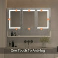 thumbnail image 3 of Ample 48" W x 32" H LED Lighted Mirror Chrome Medicine Cabinet with Shelves for Bathroom Recessed or Surface Mount, 3 of 10