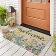 thumbnail image 4 of Floral Decor Door Mat Welcome Flowers Doormat Non Slip Colorful Farmhouse Entrance Reusable Home for Spring Decoration Front Door Mats Indoor Outdoor Rug 17" x 30", 4 of 6
