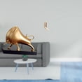 thumbnail image 2 of Organizador de mesa con escultura abstracta de toro para decoración del hogar, gancho de pared plegable, perchero, toallero, dormitorio, sala de estar, 2 of 8